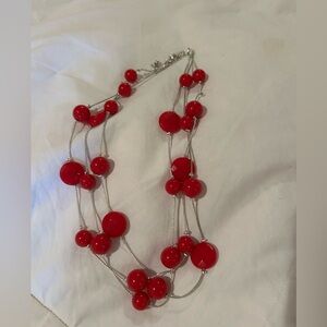 Red Beaded Necklace